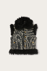 Tweed Waistcoat with Fur Details
WOMAN Pucci