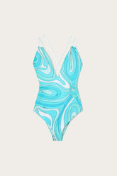 Marmo Print V-neck Swimsuit
WOMAN Pucci